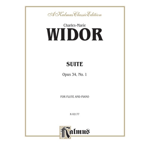 Widor Suite Op 34 No 1 For Flute And Piano
