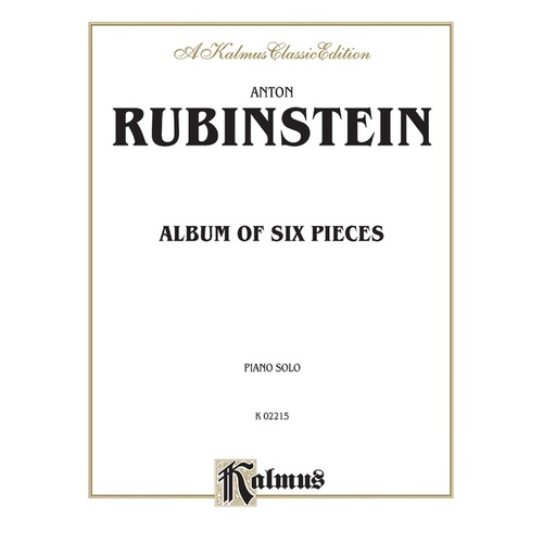 Album of Six Pieces Piano Sheet Music