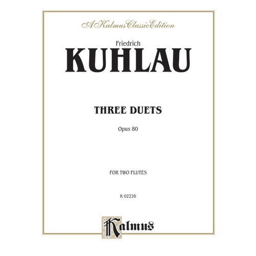 Kuhlau Three Duets Op. 80 for Two Flutes - Chamber Sheet Music