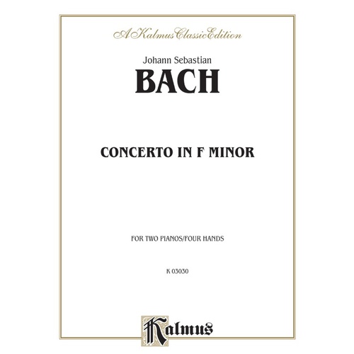 Concerto BWV1056 F Min 2P4H