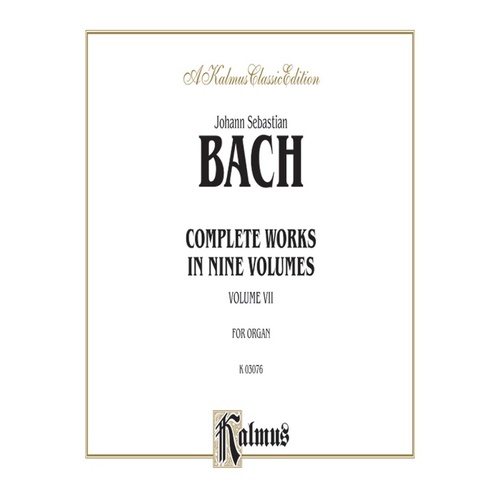 Bach Complete Organ Works Book 7
