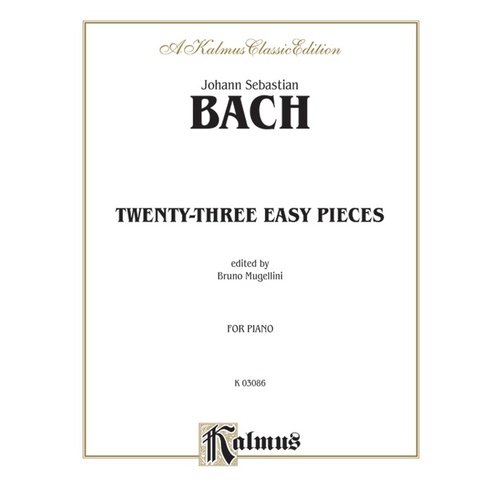 Bach 23 Easy Pieces Piano Sheet Music Mugellini Edition