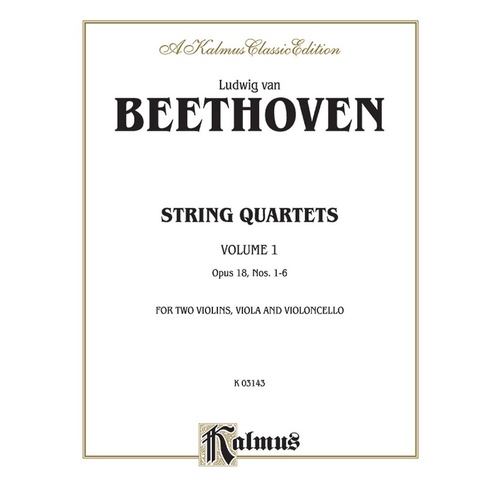 String Quartet Book 1 Op. 18 Nos. 1-6 Chamber Sheet Music