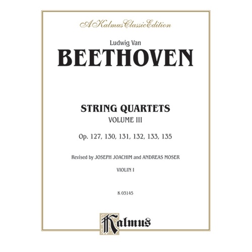 String Quartets Book 3 Op. 127, 130-133, 135 Chamber Sheet Music