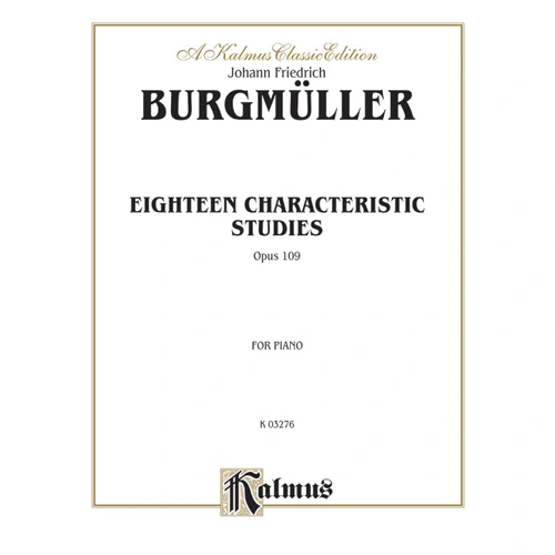 Friedrich Burgmüller Studies 18 OP 109 - Piano Sheet Music Collection
