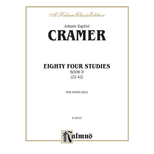 Eighty-four Studies Volume II by Johann Baptist Cramer for Piano Sheet Music