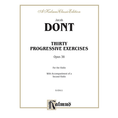 Dont 30 Progressive Exercises Op 38 Violin