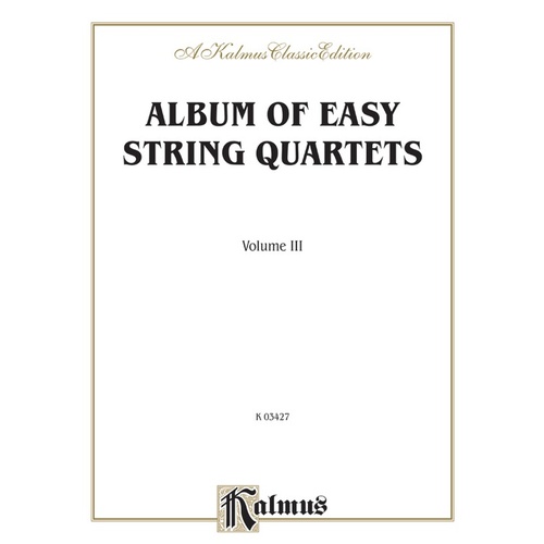 Album of Easy String Quartets Vol. III - Chamber Sheet Music