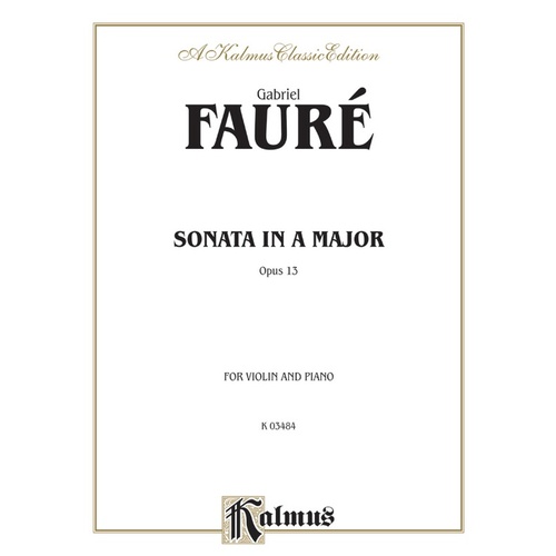 Sonata Op 13 for Violin and Piano Sheet Music