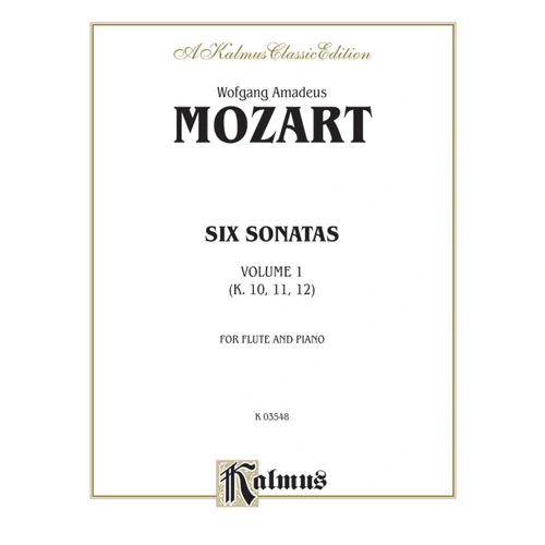 Mozart Six Sonatas Volume I K 10-12 for Flute and Piano Sheet Music
