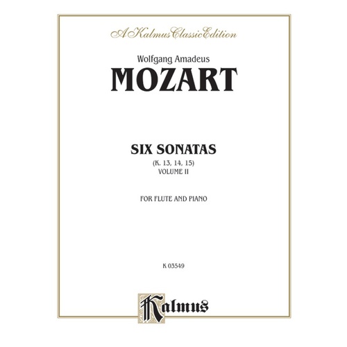 Mozart Six Sonatas Volume Ii K 13-15 Flute/Piano