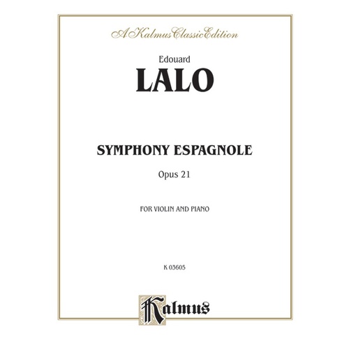 Symphony Espagnole Op 21 Violin Sheet Music