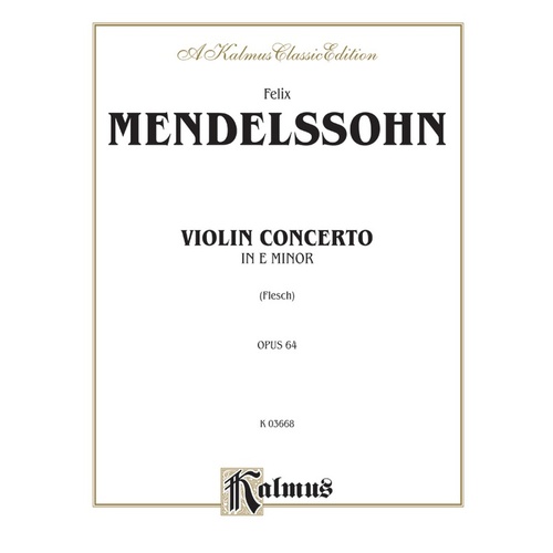 Concerto Op 64 E Min Violin/Piano