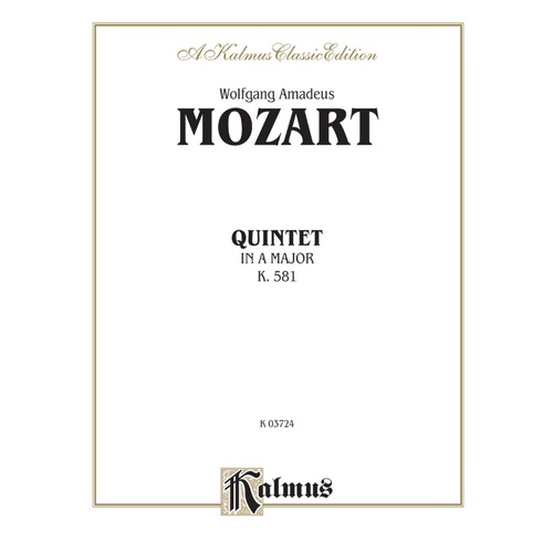 Clarinet Quintet K581 Clarinet/Str