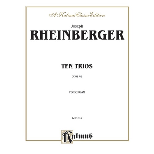 Trios 10 Op 49 Org Chamber Sheet Music