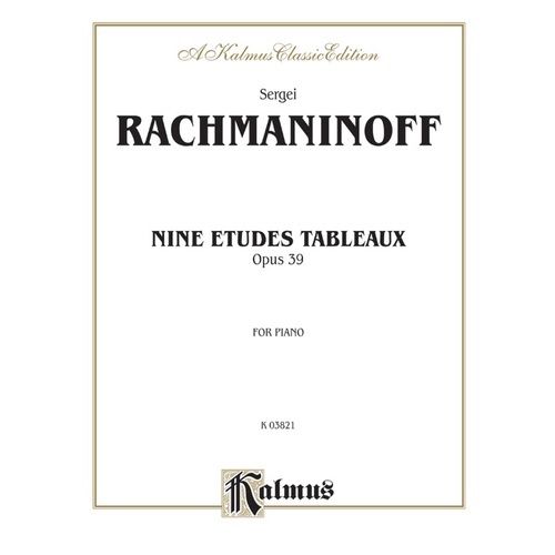 9 Etudes Tableaux Piano Sheet Music