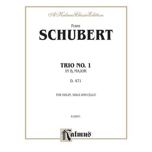 Trio No 1 B Flat Violin/Viola/Vc