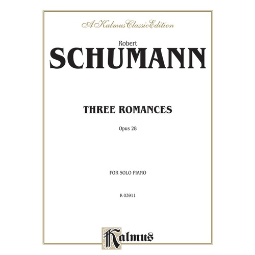 3 Romances Op. 28 Piano Sheet Music