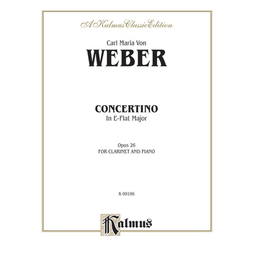 Concertino Op 26 A Flat Clarinet/Piano