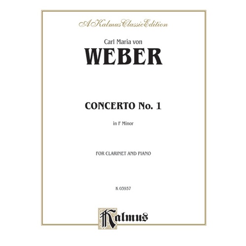 Concerto No 1 Op 73 F Min Clarinet/Piano