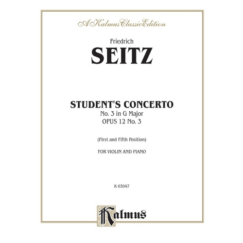 Students Concerto No 3 for Violin Sheet Music
