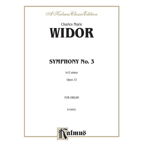 Symphony No 3 in E Minor Sheet Music for Piano and Organ