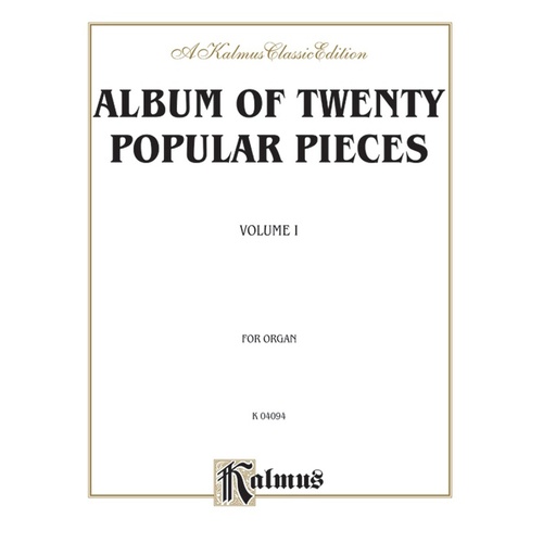 Album 20 Popular Pieces Book 1 for Piano and Organ Sheet Music