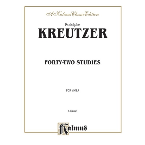 Kreutzer 42 Studies for Viola Sheet Music