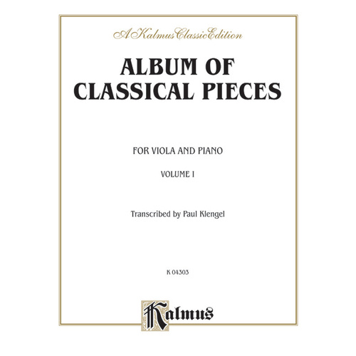 Classical Pieces for Viola & Piano Vol 1 - Sheet Music Transcribed by Julius Klengel