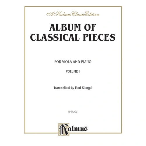 Classical Pieces for Viola & Piano Vol 1 - Transcribed by Julius Klengel