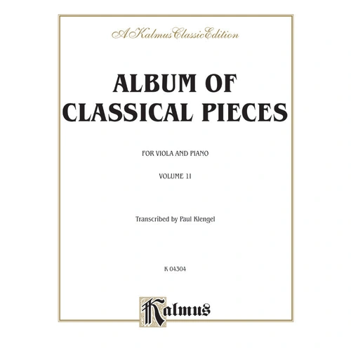 Album of Classical Pieces for Viola & Piano Volume 2 - Kalmus Edition Sheet Music