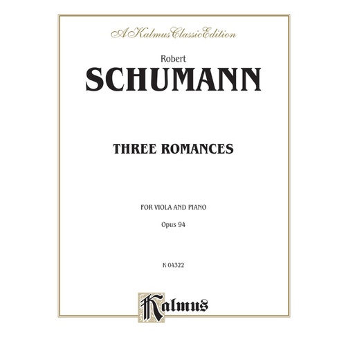 Romances 3 Op 94 Viola/Piano