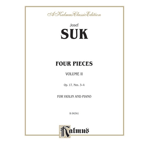 Four Pieces Op 17 Book 2 Nos 3 & 4 for Violin and Piano
