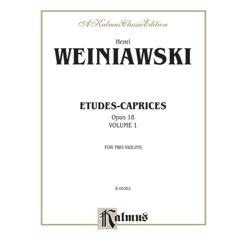 Etudes Caprices Op 18 Volume 1 For Two Violins