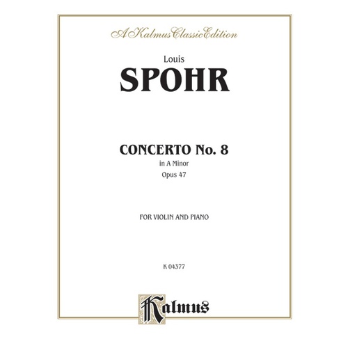 Concerto No 8 Op 47 A Min Violin/Piano