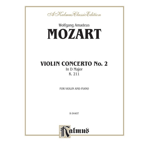 Violin Concerto No 2 K211 Sheet Music