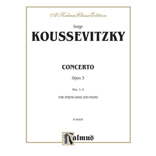 Concerto Op 3 Double Bass/Piano
