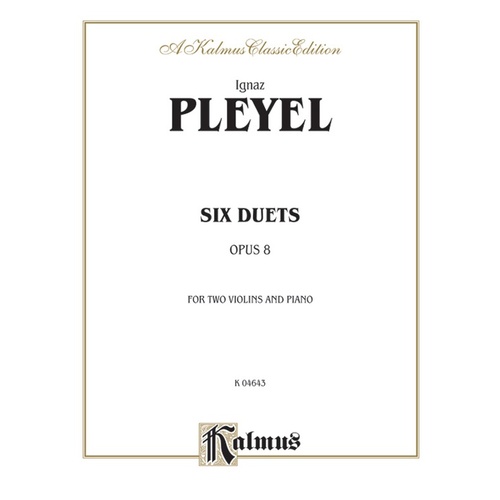 Duets Op 8 For 2Violin/Piano