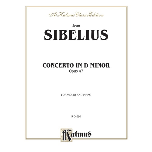 Violin Concerto in D Minor, Op. 47 Sheet Music