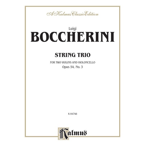 String Trio Op 54 No 3 Chamber Sheet Music