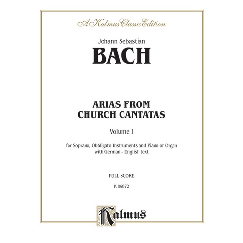 Arias from Church Cantatas Soprano Book 1