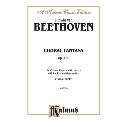 Choral Fantasy Op 80 Vocal Sc Eng/Ger