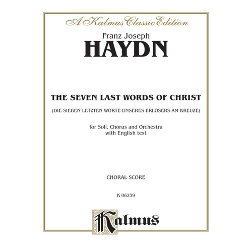 Last Words Of Christ Vocal Sc