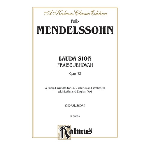 Lauda Sion Op 73 Vocal Sc