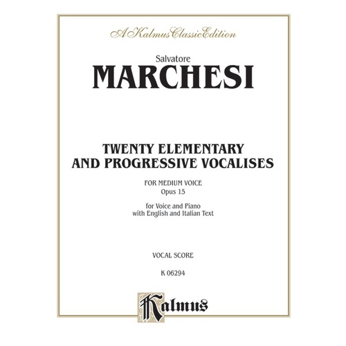 Elementary Prog Vocalises Op 15 Med