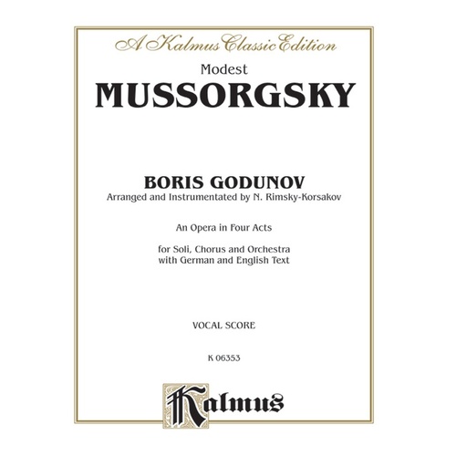 Boris Godunow Vocal Sheet Music
