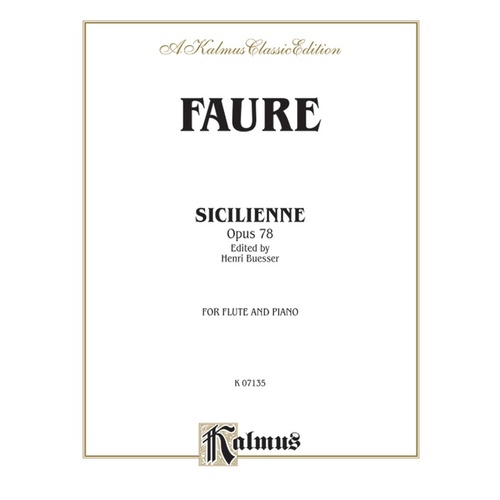 Sicilienne Op 78 Flute