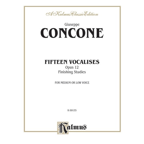 Vocalises 15 Op 12 Medium/Low Sheet Music