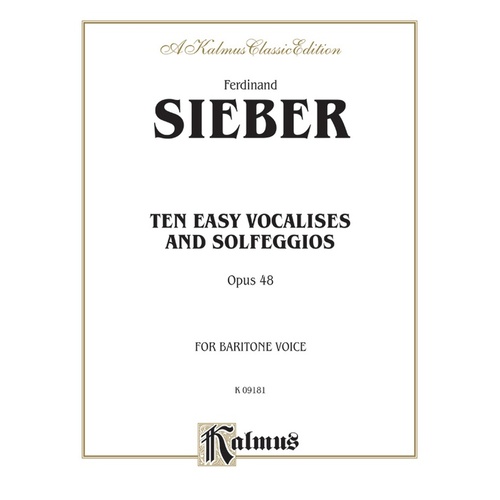 Vocalises 10 for Baritone Op. 48