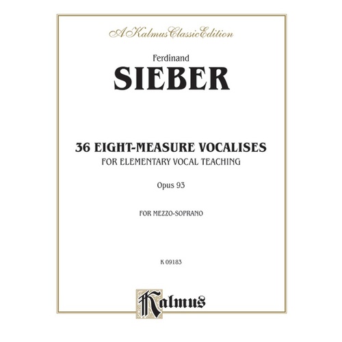 36 8 Measure Vocalises Op 93 for Soprano Sheet Music